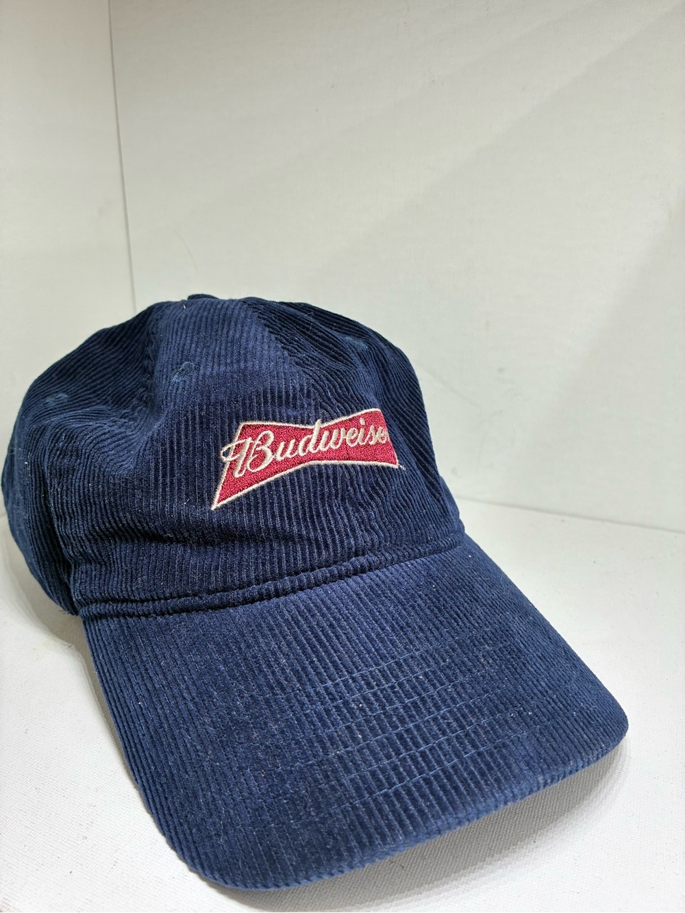 Budweiser Navy Corduroy Cap with Red Logo